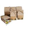 10pcs Christmas Candy Box Party Supplies Christmas Decoration House Shape Candys Cookies Pouch Kraft Paper Gifts Packaging Boxes