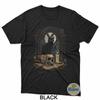 Black Cat Gothic Window Arch Witchcraft Occult Spooky T-Shirt