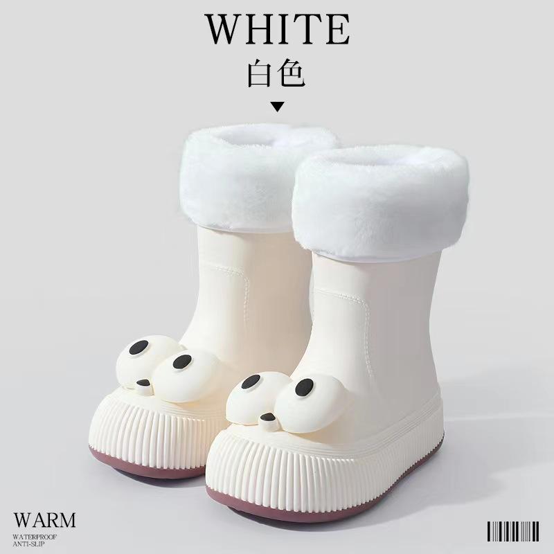 Women's Rain Shoes Women Functional Shoe Parent-child Fashion Cartoon Outdoor Non-slip Waterproof Bundle Medium Tube Women Boots