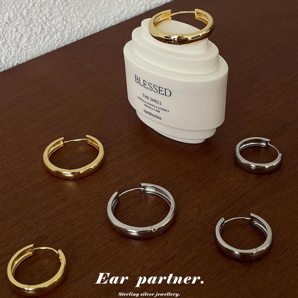 Gold Plated Hoop Earrings with Minority Design - Lightweight Circular Hoops & Studs, 2025 New Style Ear Cuffs for Summer