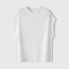 Summer new versatile women's clothing casual temperament sleeveless vest top design sense side anti-light T-shirt