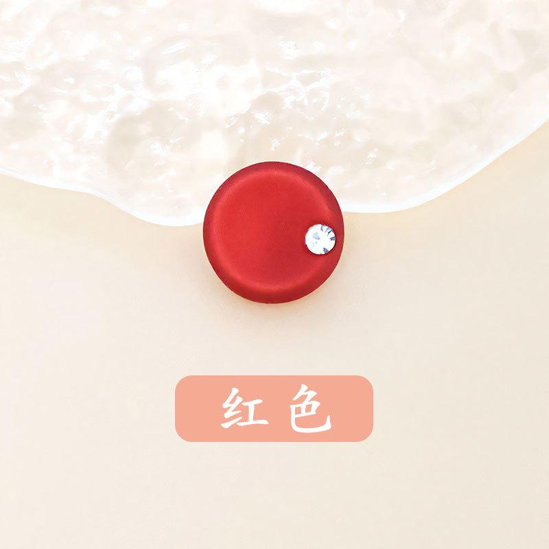 

Рубашка с пуговицами из алмазной смолы, маленькие пуговицы с бриллиантовыми запонками, разноцветные пуговицы для рубашек, аксессуары для футболок и поло ZH-305 Red