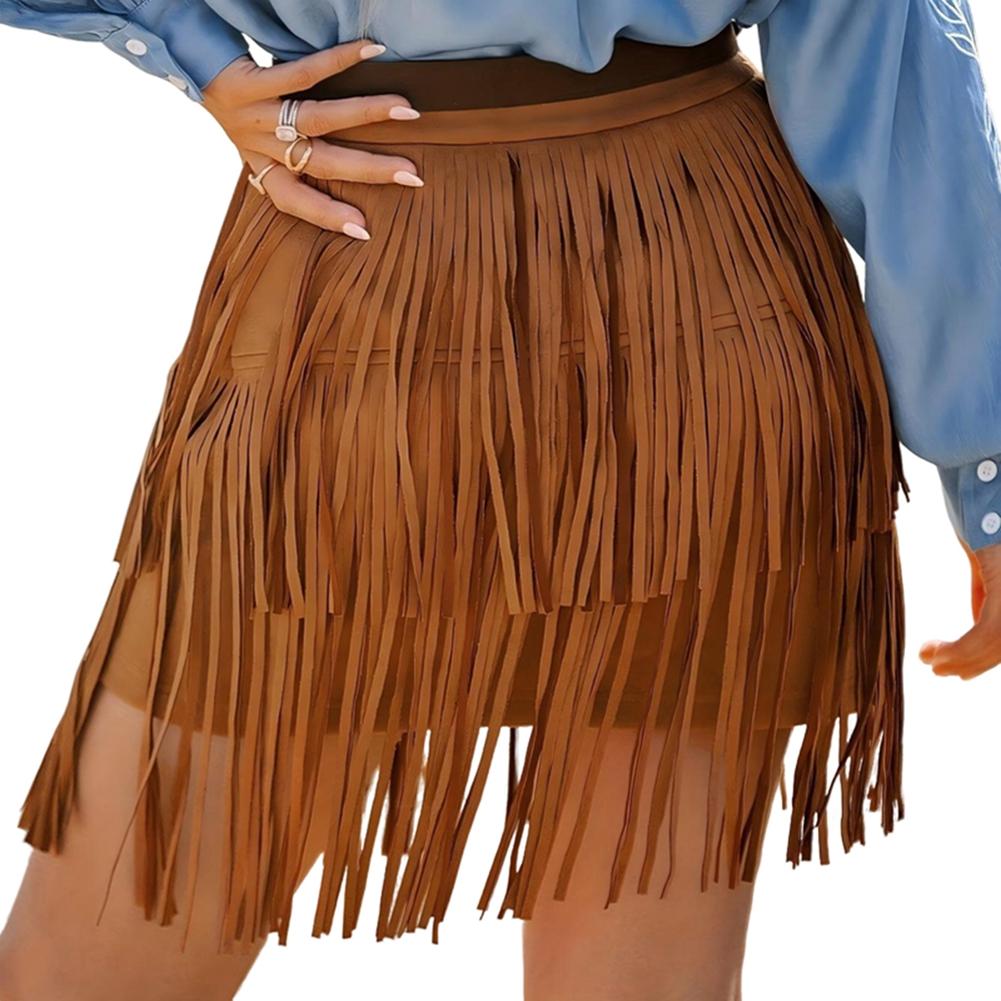 

Women s Vintage Fringed Skirt S