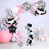 7pcs Cartoon Big Cow Balloon 40inch Black White Cow Number 0-9 Balloon Set Kid's Birthday Farm Animal Party Balloon Decoration