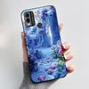 Coque Pour Nokia C22 Étui Pour Nokia C32 Coque de Téléphone Arrière Silicone Souple Noir TPU Esthétique Mignon Chat Astronaute Coque Bumper