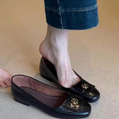 2026 New Classic Sexy Toe Low Heel Women’s Pumps Spring Brand Design Dress Wedding Shoes for Women French Metal Decoration