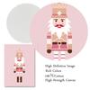 Pink Christmas Tree Snowman House Posters Canvas Painting Wall Art Pictures Winter Holiday Prints for Home Farmhouse Decoration