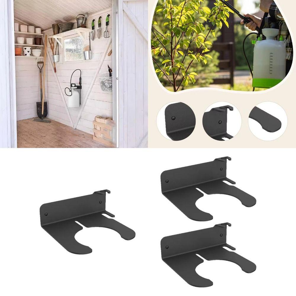 Wall-Mounted Garden Sprayer Rack Versatile Design Space-Saving Tool Storage Shelf Rust Resistant Heavy Duty Wall Mount Storage