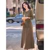 Xinfeiyu Elegantes Häkel-Strick-Cardigan & Camisole-Kleider-Set