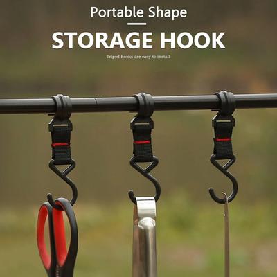 5/10 sztuk Outdoor Camping ruchome haczyki odpinane haki w kształcie litery S wiszący stojak do przechowywania wielofunkcyjne narzędzia zewnętrzne
