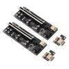 2Pcs PCIE 1X to 16X Riser Card Good Contact Stable Signal Good Fixability 8 Capacitors 6PIN Riser Card for Win for OS X
