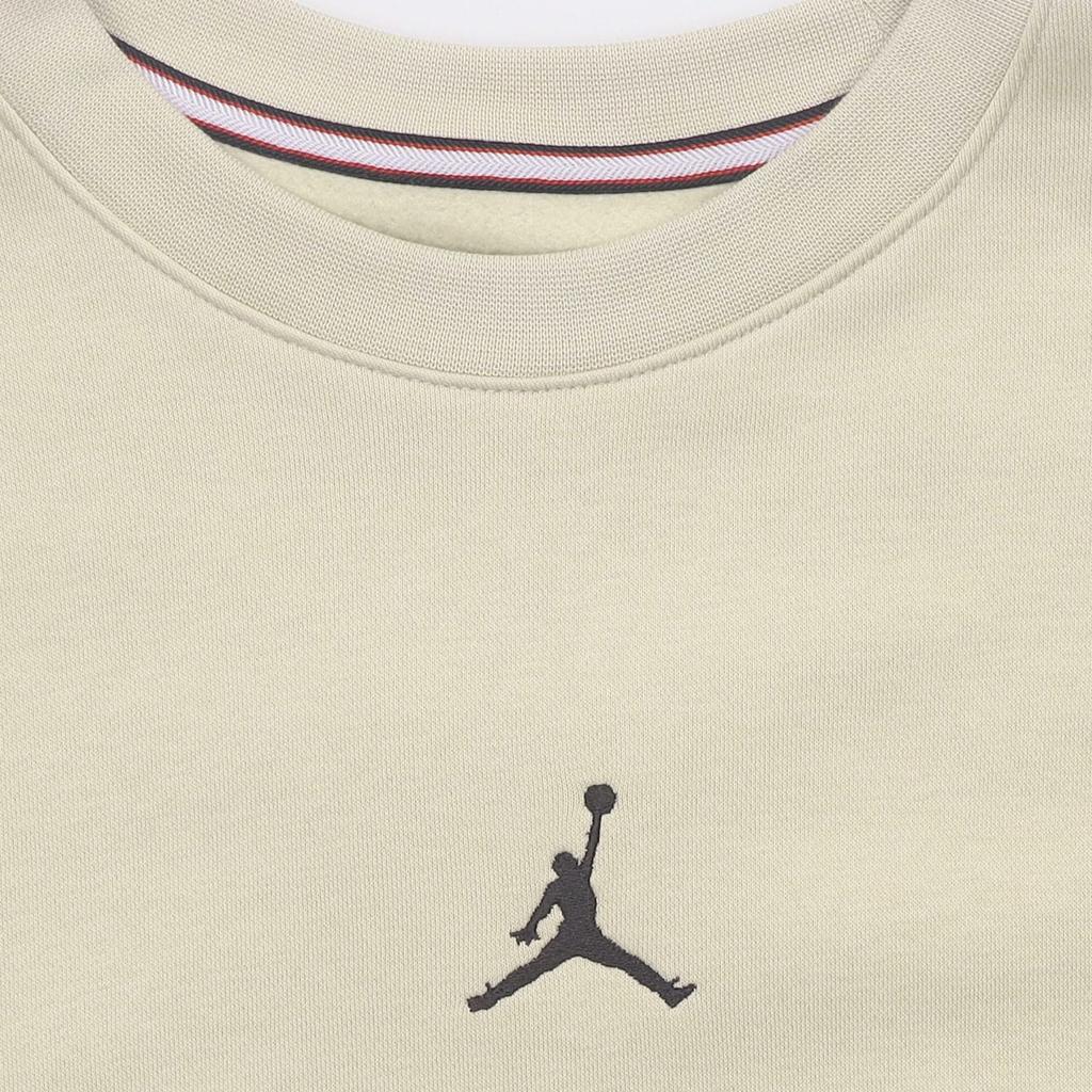 Jordan ESSENTIALS Logo Print Crew Neck Fleece Lined Casual Sweatshirt Men's Rattan Yellow FV8451-282