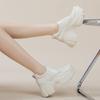 23807-2 inner height increase small size women's shoes new ins versatile Internet celebrity style board shoes platform casual white shoes women