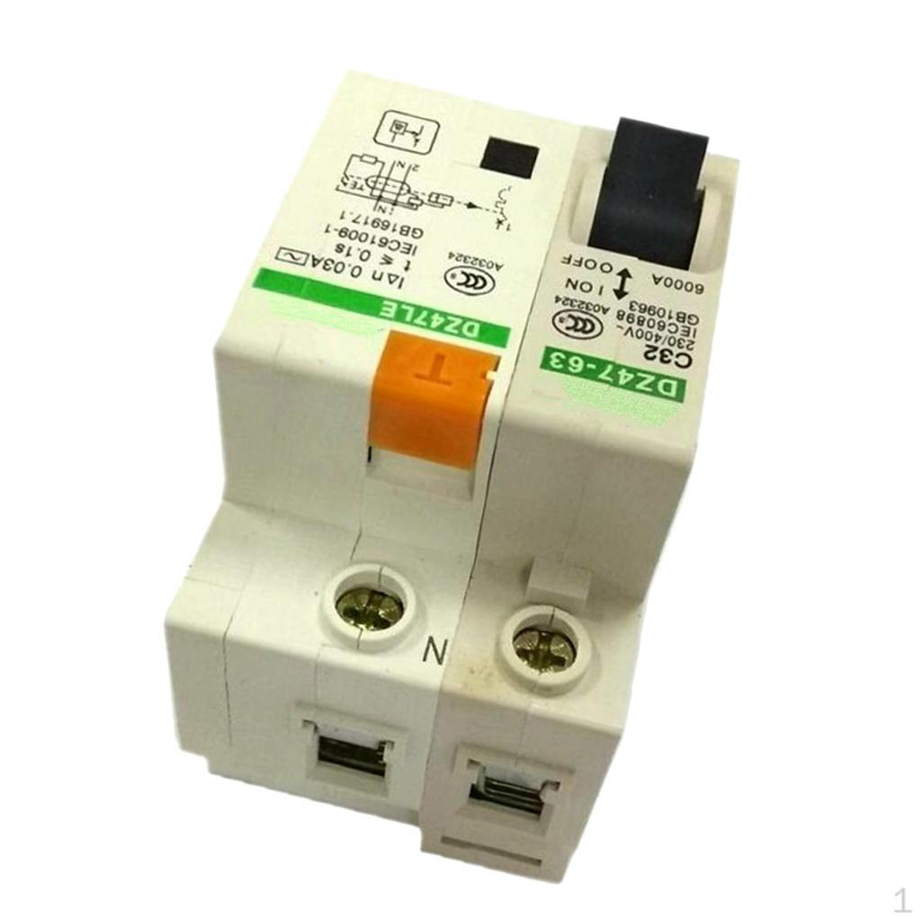 

Мініатюрний автоматичний вимикач 32A 2 Витік на рейці, перевантаження по струму Стандартний обсяг