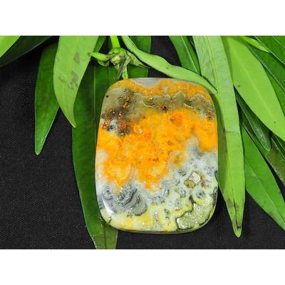 Natural Yellow Bumblebee Jasper 27X36MM Octagon Cabochon Loose Gemstone 61Cts SK-3713