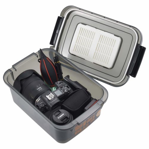 HAKUBA Moisture-proof Storage Case Dry Box NEO 5.5L Smoke KMC-39 Moisture-proof Cabinet Made In Japan Anti-mold Anti-humidity Stackable Desiccant Incl