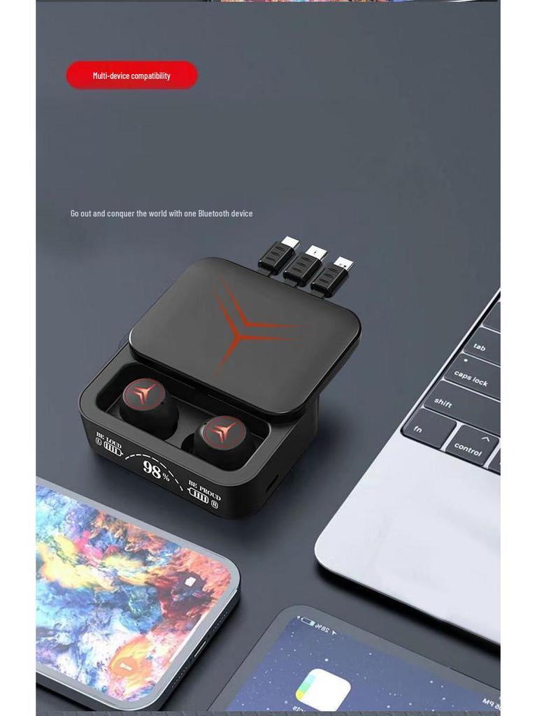 M88 Wireless Bluetooth Earphones with Power Display: Universal Fit for Sports and Gaming on Mobile Phones