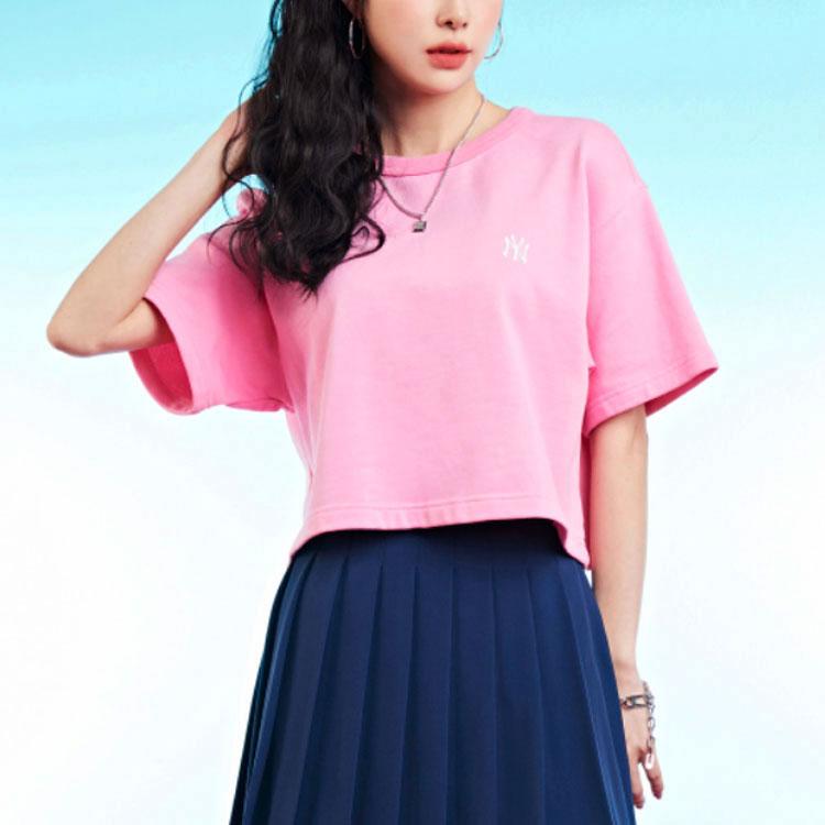 New MLB Straight Fit T Shirt Women's Pink 3FTS10023-50PKS