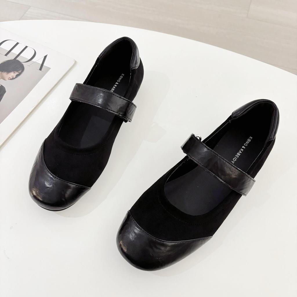 Soft Leather Round Toe Mary Jane Low Heel Shoes - Versatile, Comfortable, Non-Rubbing Women's Footwear for Daily Commute