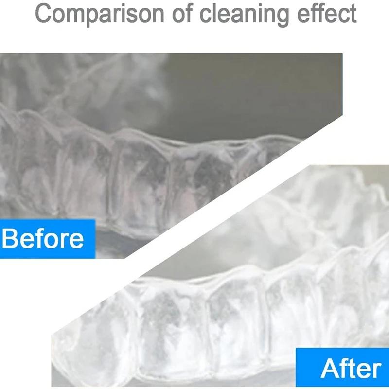 1Pcs Sonic Cordless Denture Cleaner Household Eyeglasses Jewelry Watch Denture Cleaning Machine