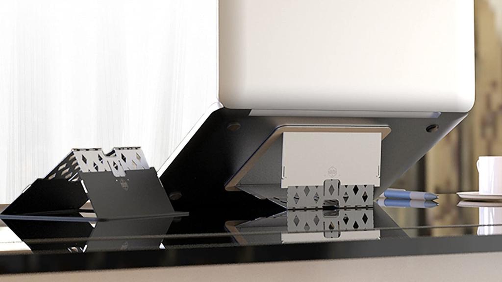 Folding Laptop PC Stand for Tablets and Slim High Cooling Efficient Heat Adjustable Stainless Improves Stand, Computers, Ultra-Slim Design,