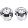 Motorcycle Handlebar Watch, 7/8 "waterproof Motorcycle Handlebar Mount Digital Clock And Temp Thermometer White