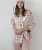 RE L Hove Overfit Shirt (B/Pink Check)