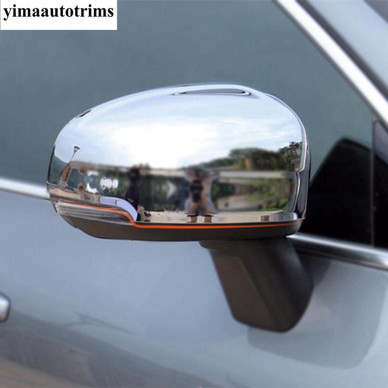 Rearview Mirror Shell Cap Decoration Cover Trim For VOLVO XC60 2018 - 2024 ABS Chrome / Carbon Fiber Accessories Exterior Kit