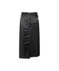 Recorde Asymmetric Pleats Half Satin Skirt Rqkaa25550Bkx