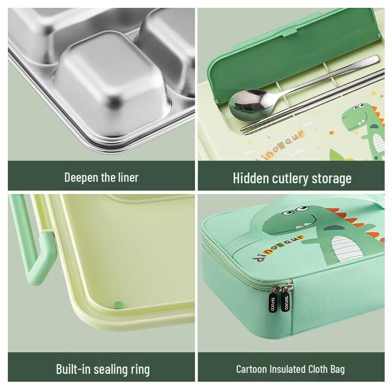 TAFUCO Kids 316L Stainless Steel Cartoon Bento Box