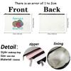 Make Love Knit Something Storage Zipper Bag Canvas Cosmetic Bags Travel Perfume Lipstick Pouch Wallet Gift for Knitting Lovers