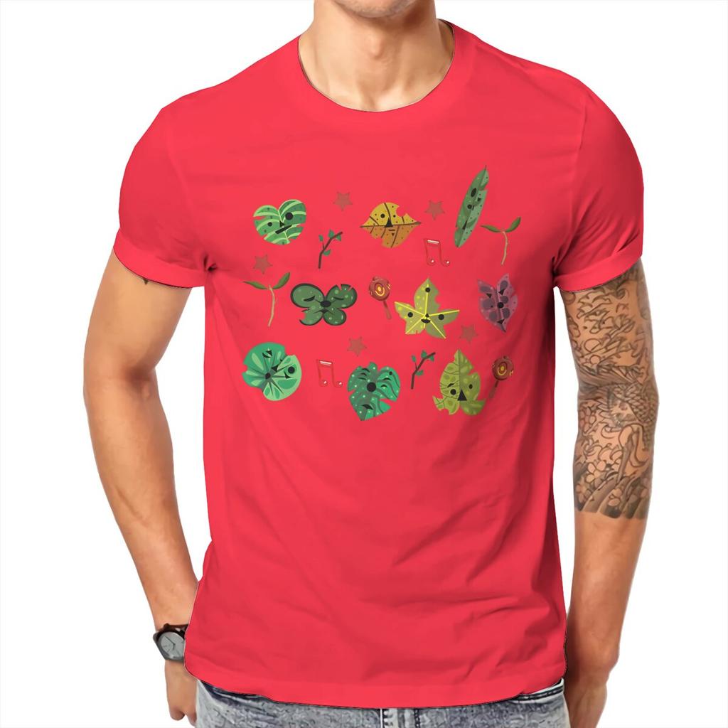 Cute Koroks Leaf Masks T Shirt Homme Unisexs Tshirt Cotton Streetwear