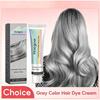 Gray Color Hair Dye Cream Smoky Gray Punk Style Light Color Silver Hair Permanent Professional Hair Colors Dye Wax For Women Men