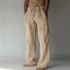 New Men's Trousers Hemp Casual Solid Color Thin Linen Men's Trousers Spot