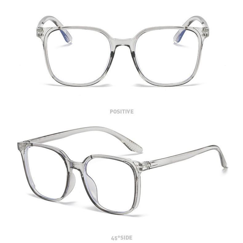 Trendy Retro Square Eyeglass Frames for Men & Women - Lightweight & Comfortable with Flat Lenses