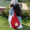 Large-capacity Seaside Vacation Flower-knitted Beach Bag Fashionable Single-shoulder Commuter Tote Bag