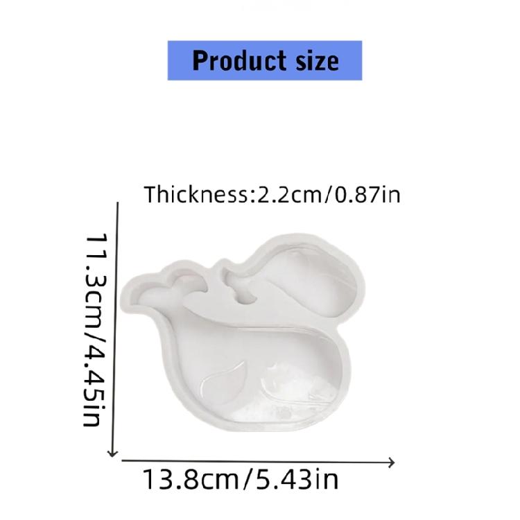 3D Whale Statue Silicone Molds for Epoxy Resin Craft Handmade Candle Chocolate Fondant Mould Silicone Soap Molds