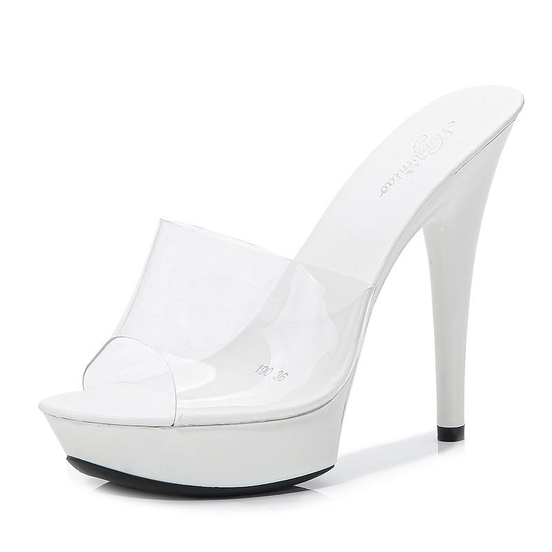 Slippers Women's 2025  New Summer Fashion 13CM Versatile  Sexy High Heels Stiletto