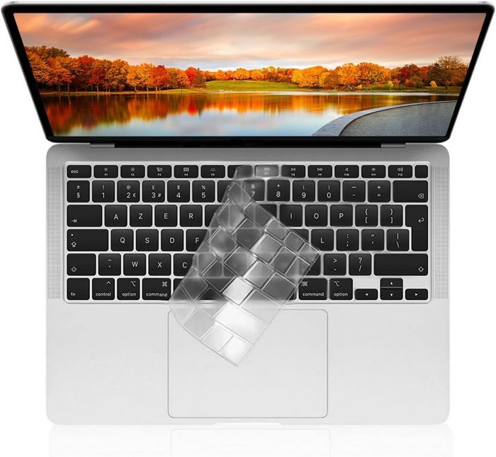 Protection clavier - Phonillico - MacBook Pro 14/16 &amp; Air 13 - Silicone transparent - AZERTY EU