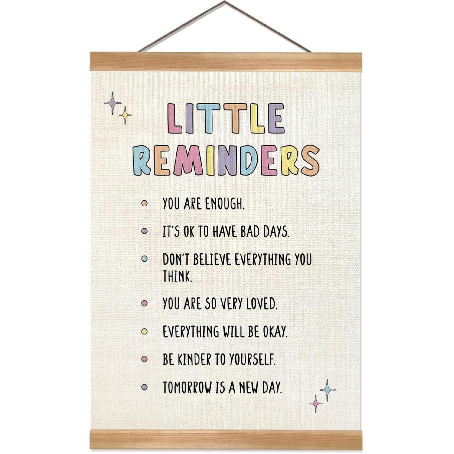 ZTGDA Positive Affirmation Poster,Things You Can Control Poster,Mental Health Gaming Wall Art, Positive Motivational Canvas for Teen Room, Counseling Reminders