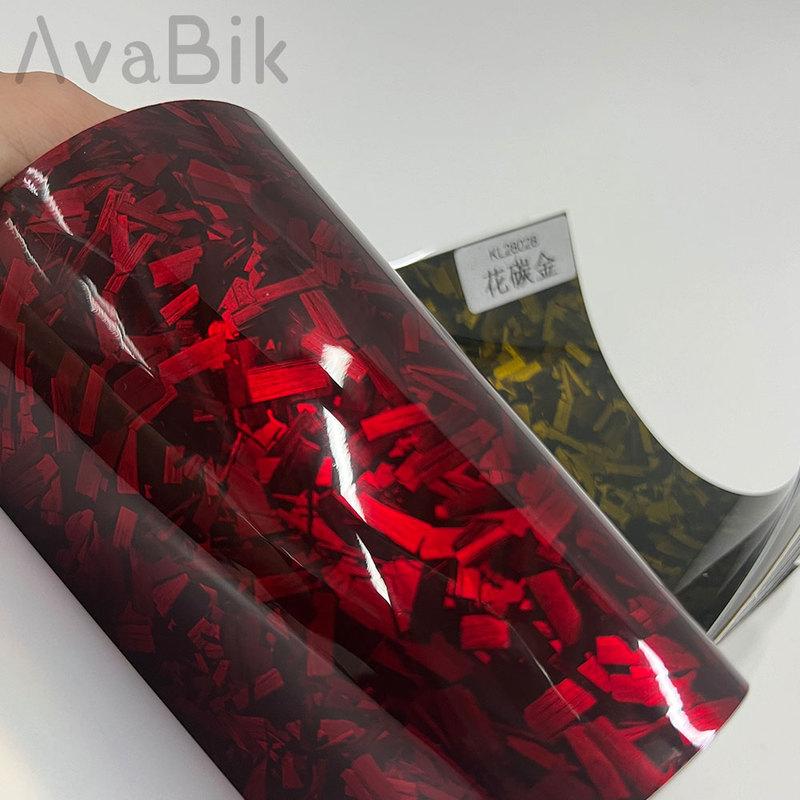 9D pet Glossy Quality red Carbon Fiber Vinyl car Wrap Film with Air Release Car Body Foil Self-Adhesive Stickers Car Accessories