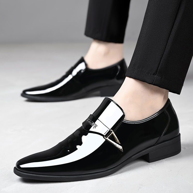 Counter quality men's fashion versatile business classic dress leather shoes, versatile, comfortable and breathable