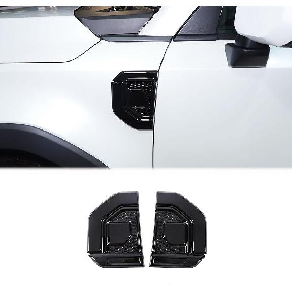 Car Fender Side Vents Trim Cover Compatible with Toyota Land Cruiser Prado LC250 J250 2024+ Accessories, ABS Side Fender Air Vent Sticker Decorative