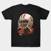 Men Black Print T-shirt 49Ers-Football No-Cut Transfer Paper Print Cotton Tshirt