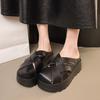 Mules d'été pour femmes Pantoufles à plateforme décontractées confortables Sandales de marche confortables à plateforme haute Sliders ouverts à l'arrière