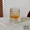 LISM Rotating Whiskey Glass with Gemstone Pattern Base