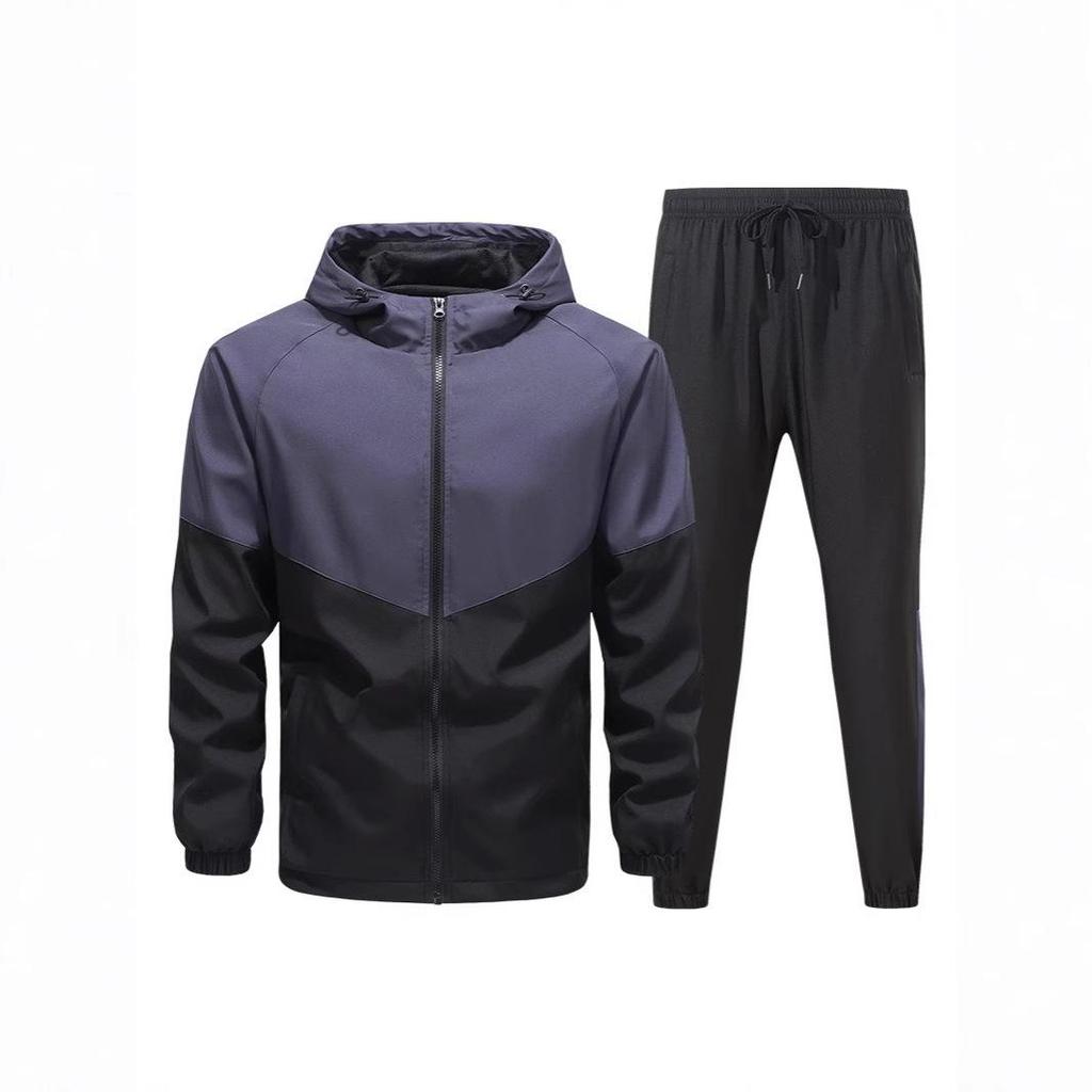 European Men's Casual Jacket & Sports Two-Piece Set - Trendy, Handsome, and Youthful