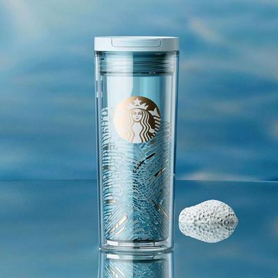 Starbucks Micro Blue Rhythm Double-Layer Coffee Cup