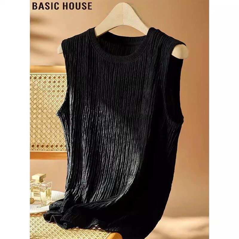 Basic House Women s Sleeveless Round Neck Top 2XL