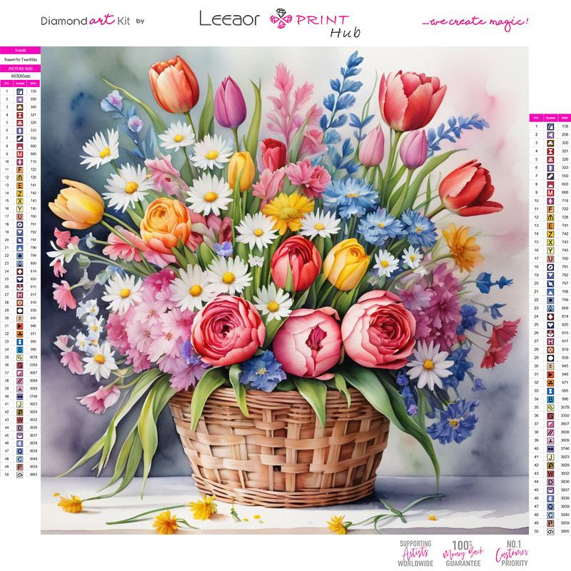 Art Vase Bouquet Diamond Painting  Full Round Diamond Mosaic Landscape Colorful Cross Stitch Kits Room Home Decor Gifts